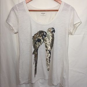 Express golden parrot tee shirt medium